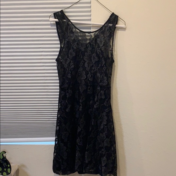 Express Dresses & Skirts - Black Lace Sparkly Dress